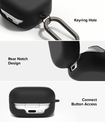Захисний чохол Ringke Silicone Case для Samsung Galaxy Buds 4 / Buds 4 Pro (8800328816763) - Black