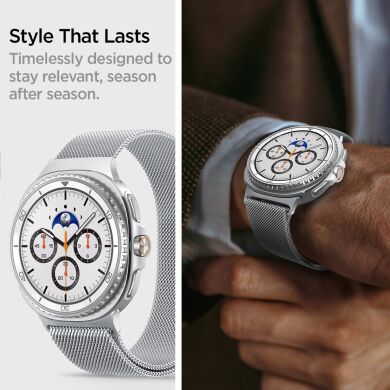 Ремінець Spigen (SGP) Metal Fit для Samsung Galaxy Watch 8 (40/44mm) / 8 Classic (AMP10121) - Silver