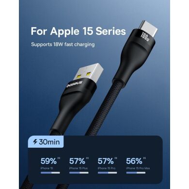 Кабель Baseus Flash 2 USB to Type-C (100W, 1m) P10311804111-00 - Cluster Black