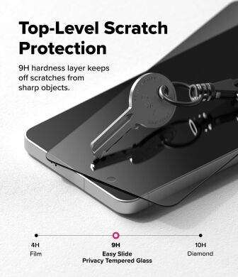 Комплект захисних стекол (2шт) Ringke Easy Slide Privacy для Samsung Galaxy S26 Plus (S947) 8800328815384