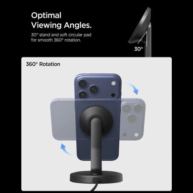 Беспроводное зарядное устройство Spigen EF151MS Essential Magnetic 15W (ACH10441) - Black