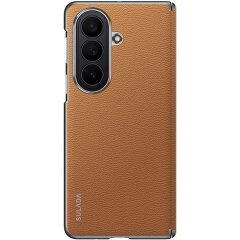 Защитный чехол SULADA Natural Leather Case для Samsung Galaxy Fold 8 Ultra - Brown