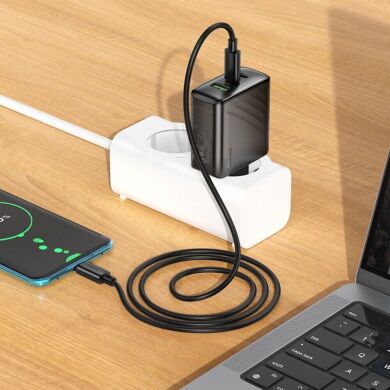 Сетевое зарядное устройство Hoco CS26A PD45W (USB + 2Type-C) - Black