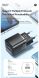 Мережевий зарядний пристрій ESSAGER Camber GaN 20W (USB + Type-C) ECTAC-HMB01-P - Black