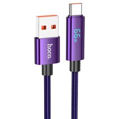 Кабель Hoco U125 Benefit USB to Type-C (5A, 1.2m) - Purple