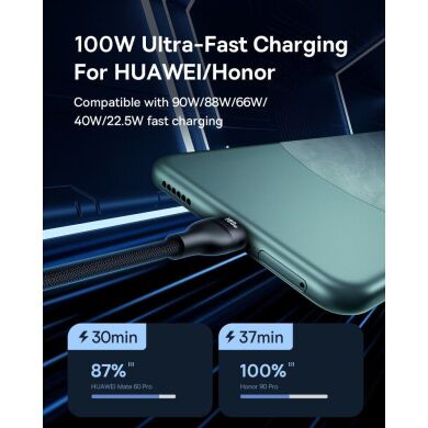 Кабель Baseus Flash 2 USB to Type-C (100W, 1m) P10311804111-00 - Cluster Black