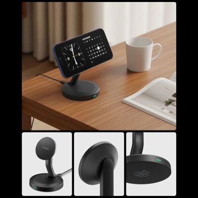 Беспроводное зарядное устройство Spigen EF151MS Essential Magnetic 15W (ACH10441) - Black