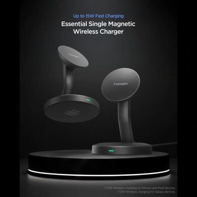 Беспроводное зарядное устройство Spigen EF151MS Essential Magnetic 15W (ACH10441) - Black