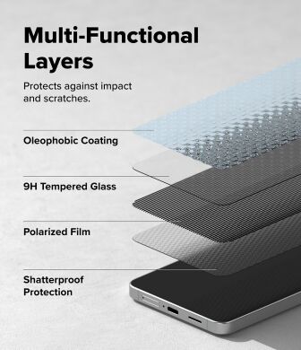 Комплект захисних стекол (2шт) Ringke Easy Slide Privacy для Samsung Galaxy S26 Plus (S947) 8800328815384