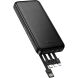 Внешний аккумулятор Hoco J163 10W (10000mAh) + кабель MicroUSB + Type-C + Lightning + USB - Black. Фото 2 из 6