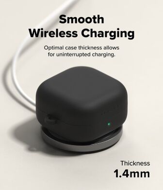 Захисний чохол Ringke Silicone Case для Samsung Galaxy Buds 4 / Buds 4 Pro (8800328816763) - Black