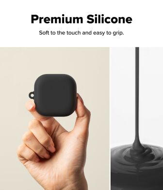 Захисний чохол Ringke Silicone Case для Samsung Galaxy Buds 4 / Buds 4 Pro (8800328816763) - Black