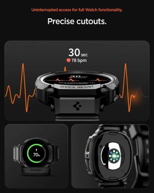 Защитный чехол Spigen (SGP) Rugged Armor Pro (FW) для Samsung Galaxy Watch 8 (44mm) ACS10007 - Matte Black