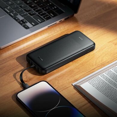 Внешний аккумулятор Hoco J163 10W (10000mAh) + кабель MicroUSB + Type-C + Lightning + USB - Black