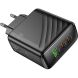 Сетевое зарядное устройство Hoco CS26A PD45W (USB + 2Type-C) - Black. Фото 4 из 9