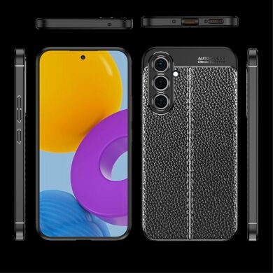 Защитный чехол Deexe Leather Cover для Samsung Galaxy A54 (A546) - Black