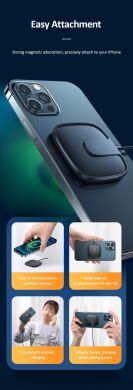 Беспроводное зарядное устройство USAMS US-CD153 Ultra-thin Magnetic - Black