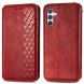 Чехол Deexe Rhombus Wallet для Samsung Galaxy A36 (A366) / A56 (A566) - Red. Фото 1 из 9