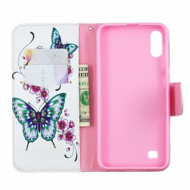 Чохол-книжка Deexe Color Wallet для Samsung Galaxy A10 (A105) - Butterflies and Flowers