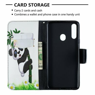 Чехол-книжка Deexe Color Wallet для Samsung Galaxy A20s (A207) - Panda Bamboo