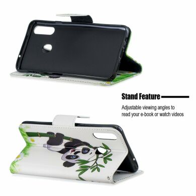 Чехол-книжка Deexe Color Wallet для Samsung Galaxy A20s (A207) - Panda Bamboo