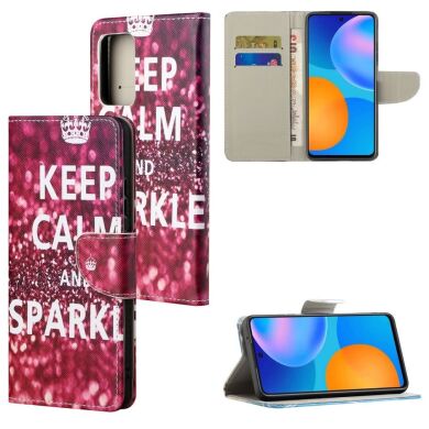 Чехол-книжка Deexe Color Wallet для Samsung Galaxy A53 - Keep Calm and Sparkle