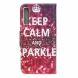 Чохол-книжка Deexe Color Wallet для Samsung Galaxy A70 (A705) - Quote Keep Calm and Sparkle