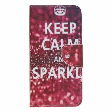 Чохол-книжка Deexe Color Wallet для Samsung Galaxy A70 (A705) - Quote Keep Calm and Sparkle