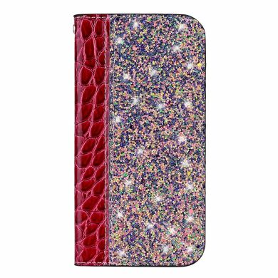 Чехол-книжка Deexe Glittery Crocodile для Samsung Galaxy A70 (A705) - Red