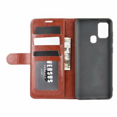 Чохол-книжка Deexe Wallet Style для Samsung Galaxy A21s (A217) - Brown