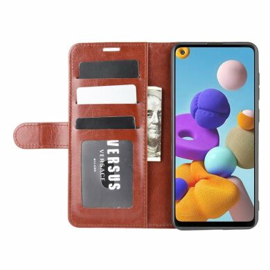 Чохол-книжка Deexe Wallet Style для Samsung Galaxy A21s (A217) - Brown