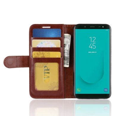 Чехол-книжка Deexe Wallet Style для Samsung Galaxy J6 2018 (J600) - Brown