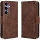 Чехол-книжка с кармашками Deexe Wallet Stand для Samsung Galaxy S26 FE - Brown. Фото 1 из 15