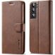 Чехол LC.IMEEKE Wallet Case для Samsung Galaxy S22 - Dark Brown. Фото 1 из 11