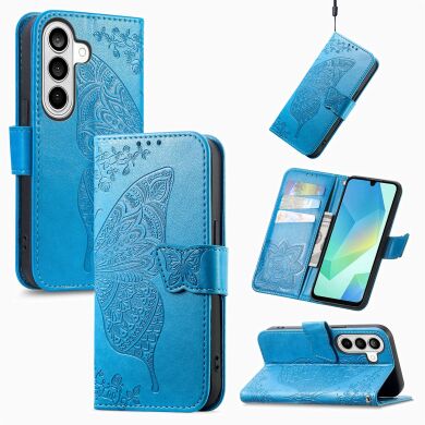 Чохол UniCase Butterfly Pattern для Samsung Galaxy A57 (A576) - Blue