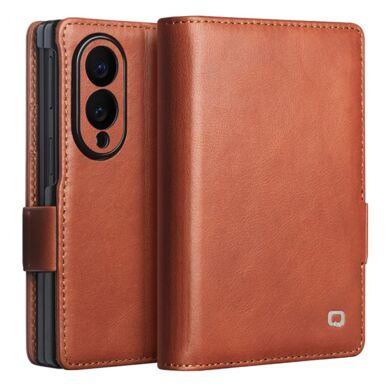 Шкіряний чохол QIALINO Classic Case (FF) для Samsung Galaxy Fold 8 - Light Brown