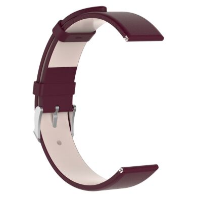 Ремешок Deexe Leather Strap для Samsung Galaxy Watch 42mm / Watch 3 41mm - Wine Red