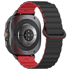 Ремінець Deexe Magnetic Strap для Samsung Galaxy Watch Ultra (47mm) - Black / Red