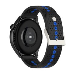 Ремешок Deexe Sport Style для часов с шириной крепления 22 мм - Black / Blue