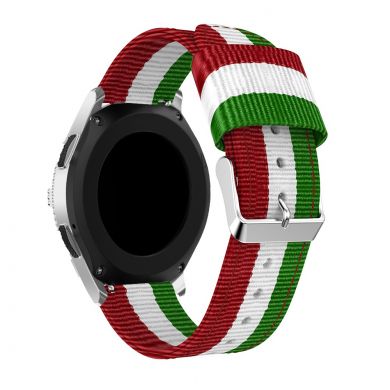 Ремешок UniCase Nylon для Samsung Galaxy Watch 46mm / Watch 3 45mm / Gear S3 - Green / White / Red