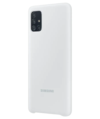 Силіконовий чохол Silicone Cover для Samsung Galaxy A51 (А515) EF-PA515TWEGRU - White