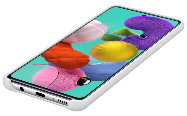 Силіконовий чохол Silicone Cover для Samsung Galaxy A51 (А515) EF-PA515TWEGRU - White