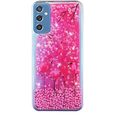 Силиконовый (TPU) чехол Deexe Fashion Glitter для Samsung Galaxy M52 (M526) - Bird