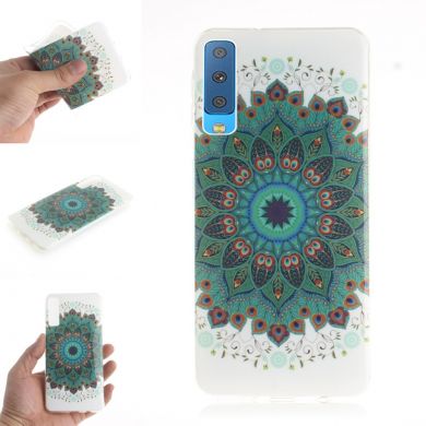 Силиконовый (TPU) чехол Deexe Life Style для Samsung Galaxy A7 2018 (A750) - Mandala Flower