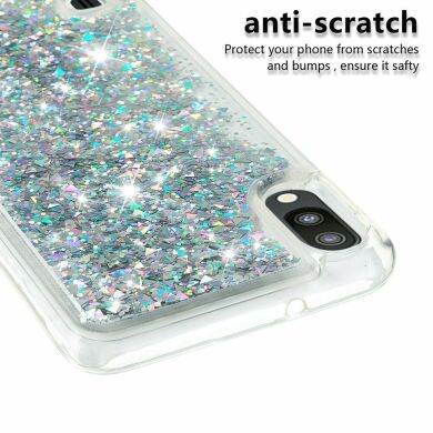 Силіконовий (TPU) чохол Deexe Liquid Glitter для Samsung Galaxy A10 (A105) - Baby Blue