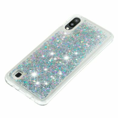 Силіконовий (TPU) чохол Deexe Liquid Glitter для Samsung Galaxy A10 (A105) - Baby Blue