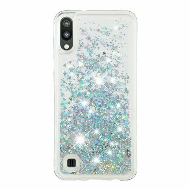 Силіконовий (TPU) чохол Deexe Liquid Glitter для Samsung Galaxy A10 (A105) - Baby Blue