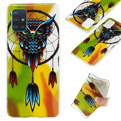 Силиконовый (TPU) чехол Deexe LumiCase для Samsung Galaxy A51 (А515) - Owl Dream Catcher