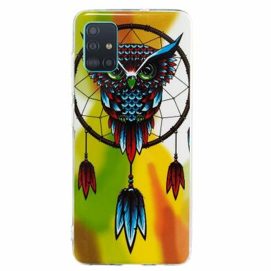 Силиконовый (TPU) чехол Deexe LumiCase для Samsung Galaxy A51 (А515) - Owl Dream Catcher