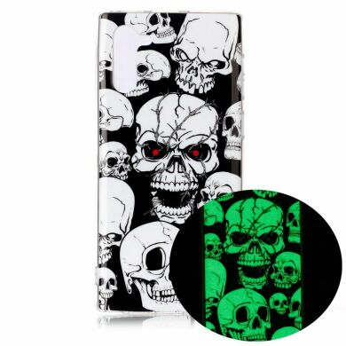 Силіконовий (TPU) чохол Deexe LumiCase для Samsung Galaxy Note 10 (N970) - Skull